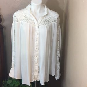Free People women’s white blouse